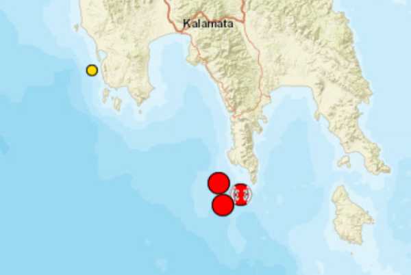 Λακωνία: Σεισμός 4.0 βαθμών της κλίμακας ρίχτερ ανοιχτά στο Ακρωτήριο Ταίναρο